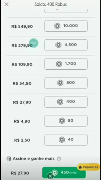 Comprando Robux Pela Primeira Vez