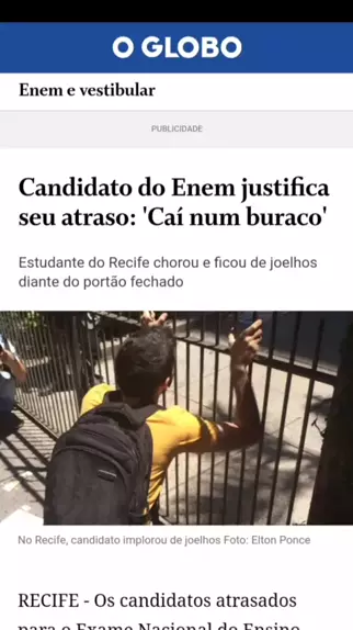 Estudante Cai No Buraco E Perde O Enem Discover