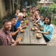 having dinner