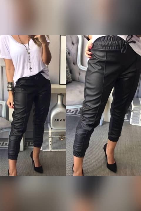 Calça Jogger Feminina Bengaline Com Suspensório Moda Gringa Blogueira