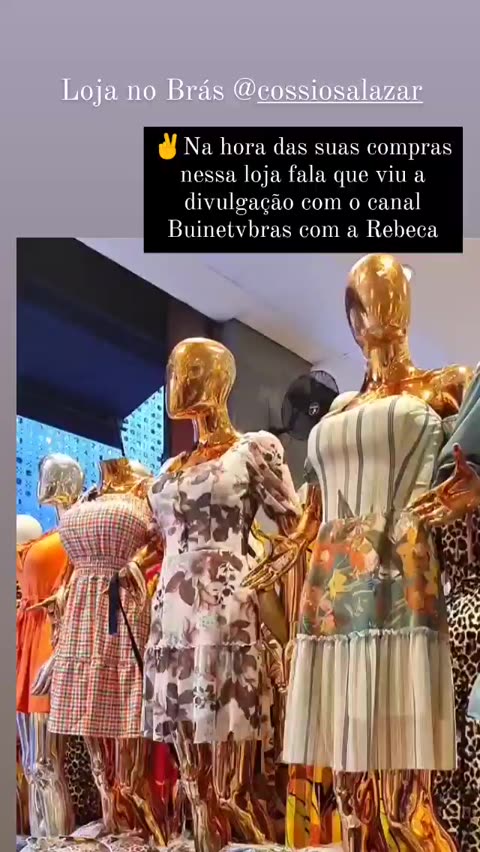 Vestidos lindos no Brás - Loja CFCS Modas localizada no shopping