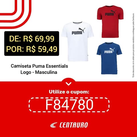 Blusa puma 2024 masculina centauro