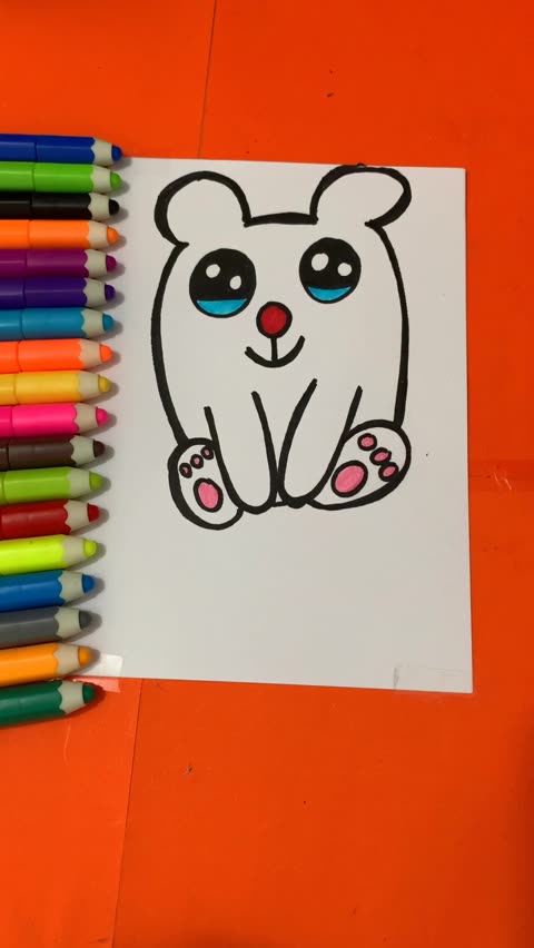 Aprenda a desenhar um casal de urso panda com números 8 #drawing