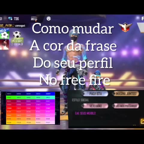 COMO COLOCAR BIOGRAFIA NOME COLORIDO NO FREE FIRE MENSAGEM NO PERFIL 