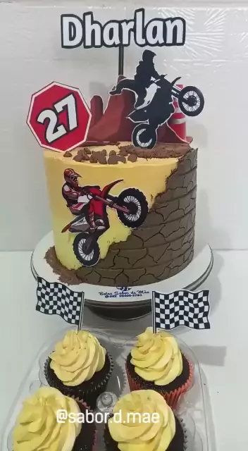 bolo de motocross masculino