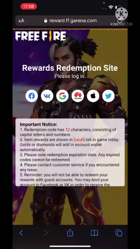 Rewards Redemption Site Garena: como resgatar o código Free Fire