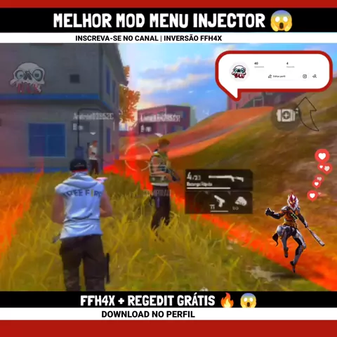 ATUALIZADO !😱FFH4X MOD MENU INJECTOR PARA A NOVA ATUALIZAÇÃO NO FREE FIRE  ANTI BAN GRÁTIS 😱!! 