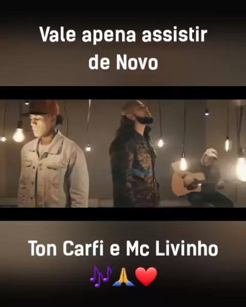 Ton Carfi e Livinho - Minha Vez  Tipografia gospel para status de