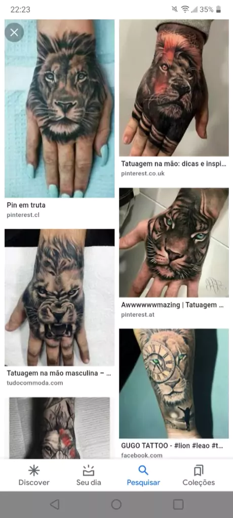 Leão na Mão - Tattoo