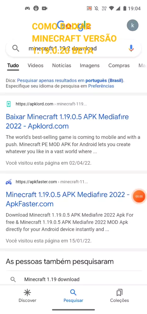 COMO BAIXAR MINECRAFT DE GRAÇA no CELULAR EM 2022 ⚡ VERSÃO ATUALIZADA!!! 