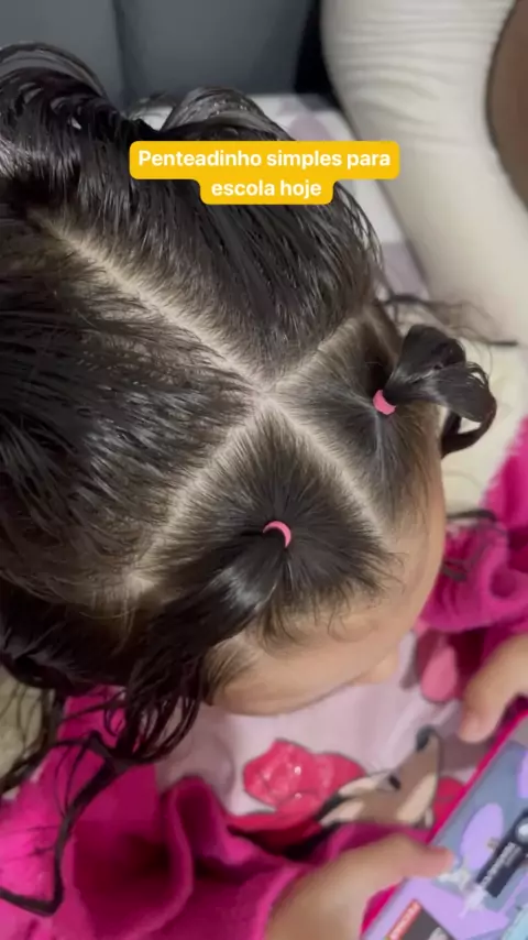 penteados infantil para escola simples