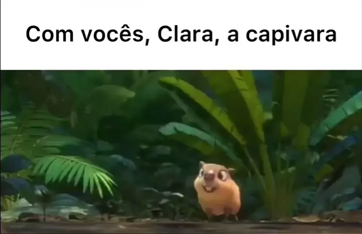 Todo dia a Clara a capivara cantando uma música diferente