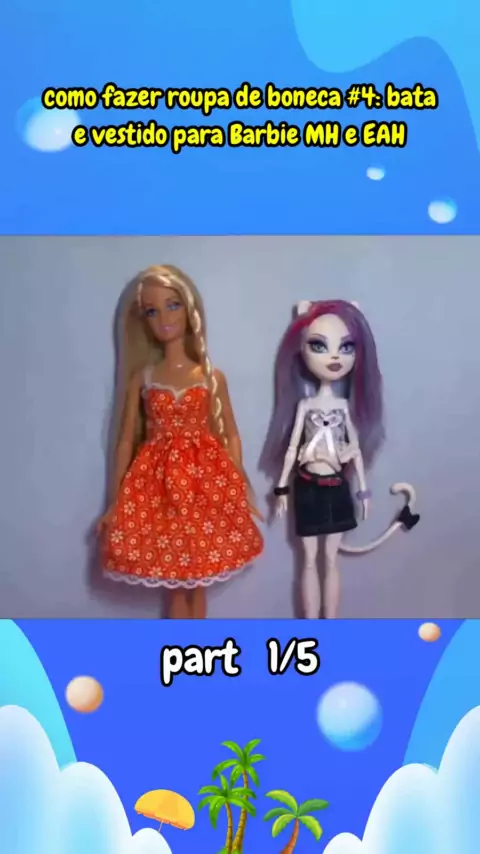 Roupa boneca barbie como fazer
