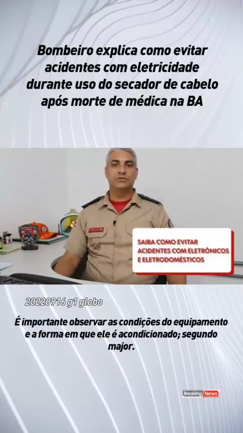 acidentes com secador de cabelo
