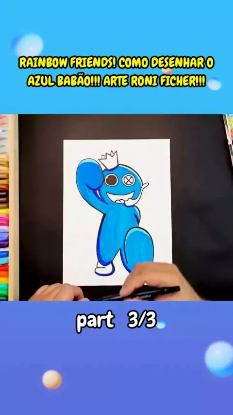 Desenhos para colorir Azul do Roblox Rainbow Friends - Desenhos