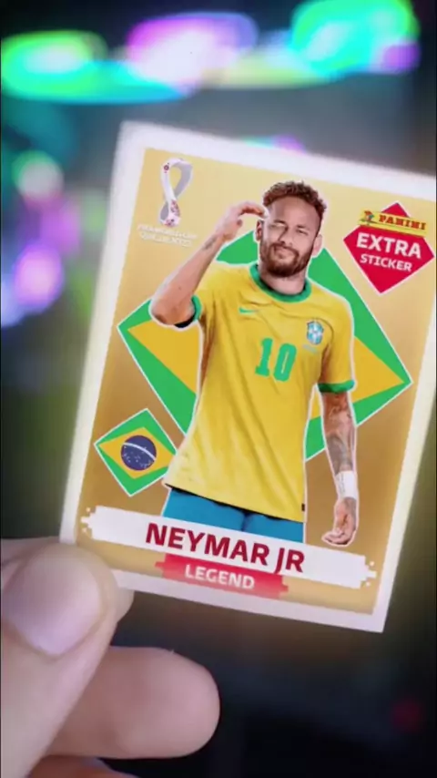 CONSEGUI O NEYMAR LEGEND! Figurinha Extra copa do mundo #shorts 