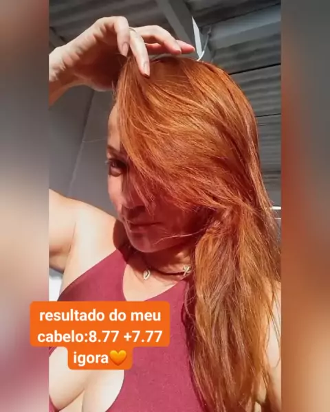 Pentei o meu cabelo com a igora 7.77 