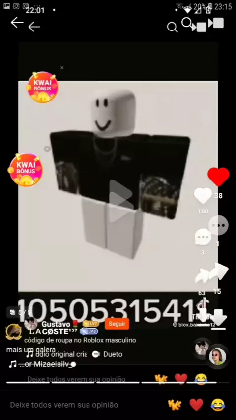 codigo para roblox de roupa