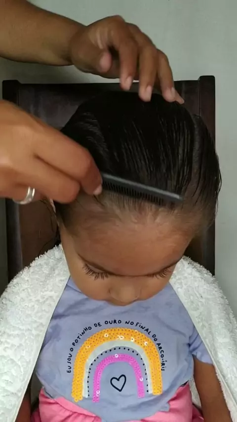 Penteado infantil com coque, fácil ❤️ #penteado
