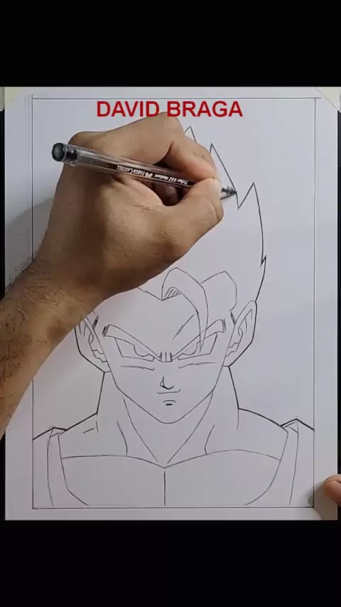 Como desenhar o Goku passo a passo desenho simples e fácil #tutorial #art # desenho #goku #comodesenhar #draw #anime