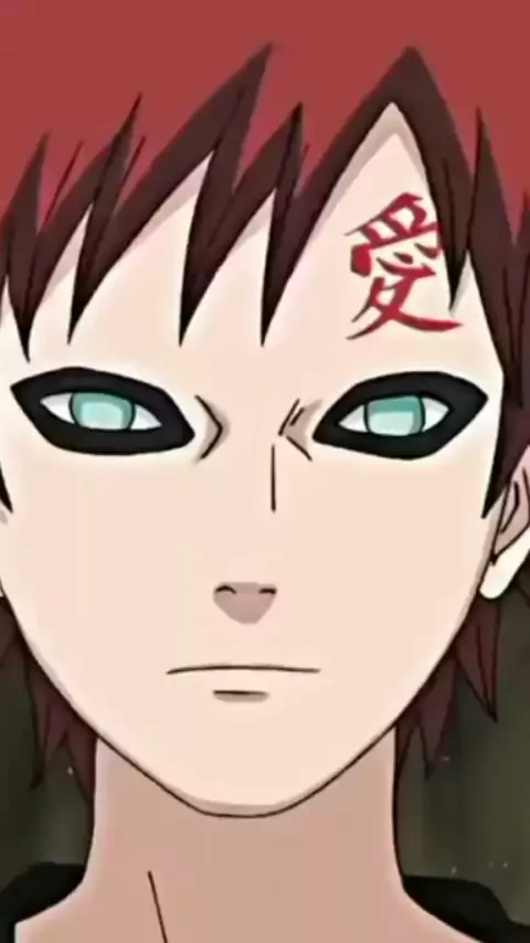 O símbolo na testa do Gaara do deserto significa amor ❤️