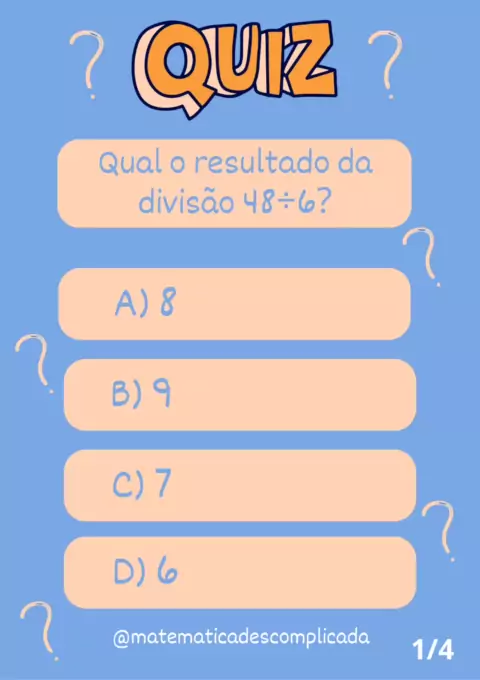 Quiz sobre matemática básica