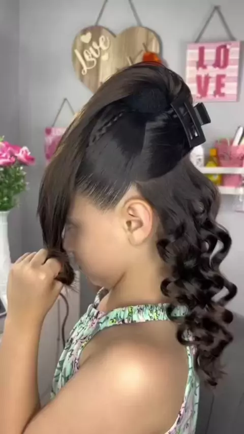 penteado infantil para festa