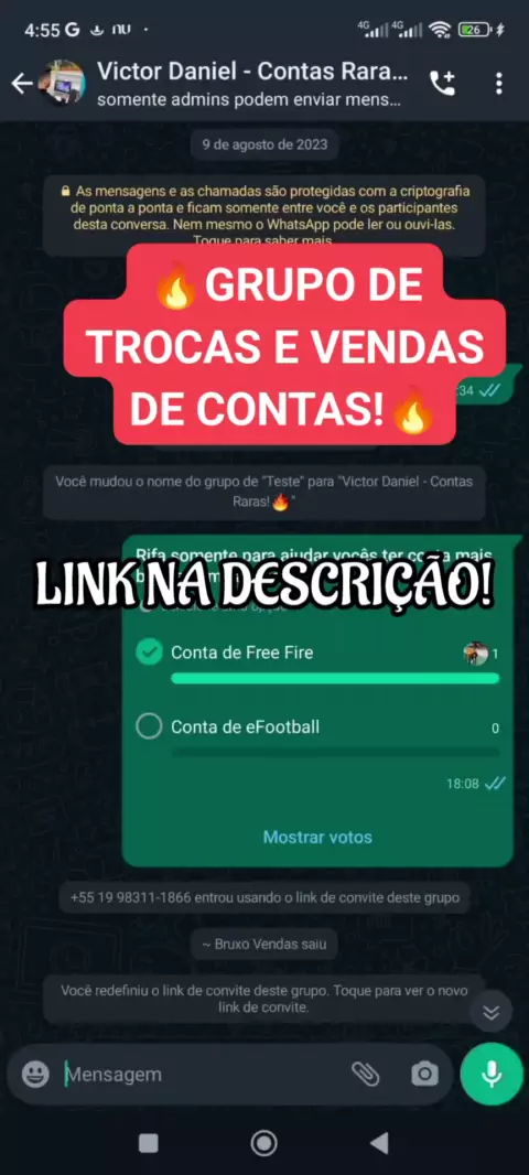 Grupo de WhatsApp LINE DE FREE FIRE 🇧🇷