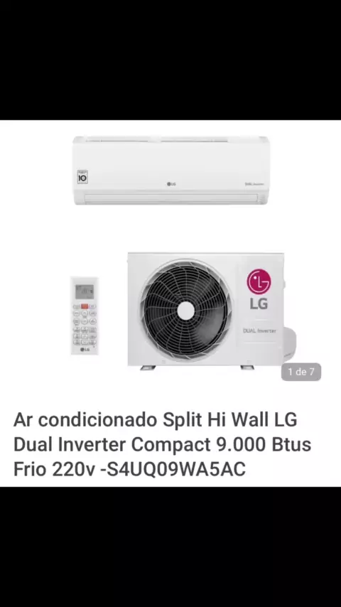 Ar Condicionado Split Hi Wall LG Dual Compact Inverter 9.000 Btus Frio 220v  - Clima Rio