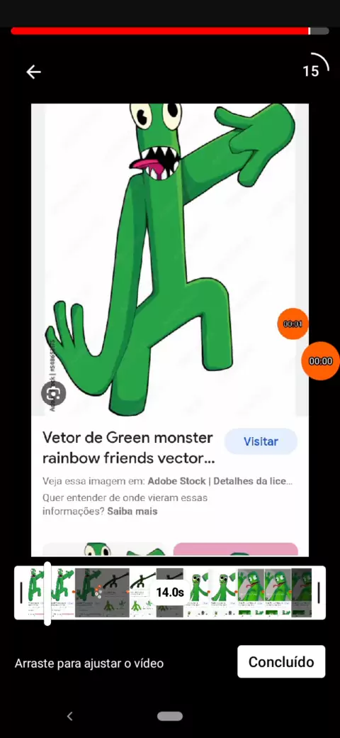 Vetor de Green monster rainbow friends vector do Stock