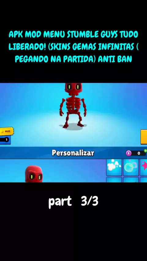 APK MOD GEMAS INFINITAS STUMBLE GUYS TUDO LIBERADO, MOD MENU 